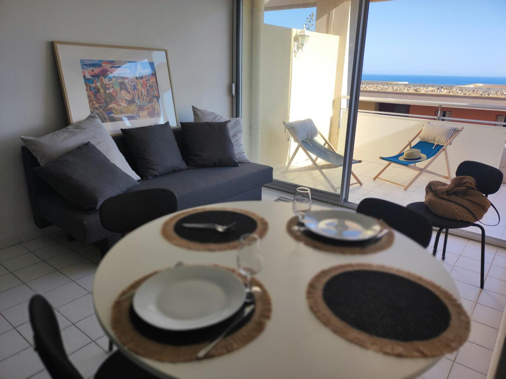 Appartement Vue Bleu Azur Sete Bagian luar foto
